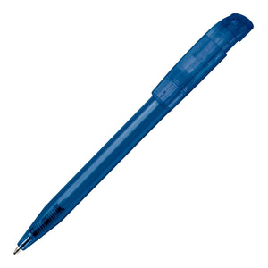 Penna a sfera S45 Clear transparente Trasparente / blu navy - personalizzabile con logo