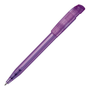 Penna a sfera S45 Clear transparente Trasparente / rosa - personalizzabile con logo
