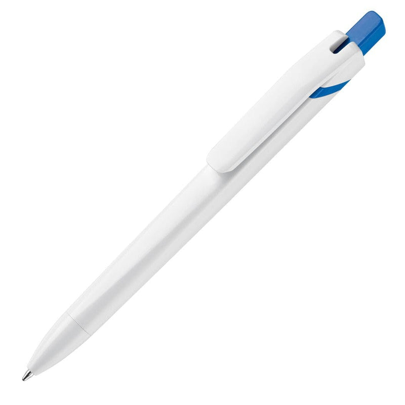 Penna a sfera SpaceLab Bianco / blu - personalizzabile con logo