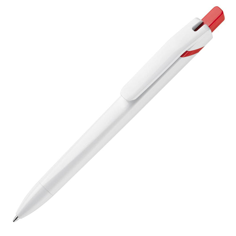 Penna a sfera SpaceLab Bianco / Rosso - personalizzabile con logo