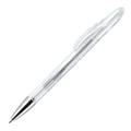 Penna a sfera Speedy trasparente bianco - personalizzabile con logo