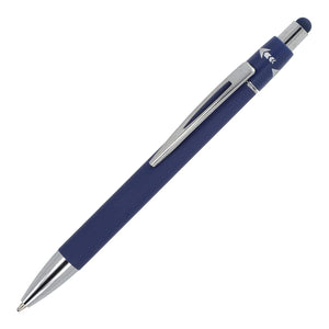 Penna a sfera Spinner in alluminio blu navy - personalizzabile con logo