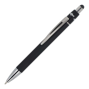 Penna a sfera Spinner in alluminio Nero - personalizzabile con logo