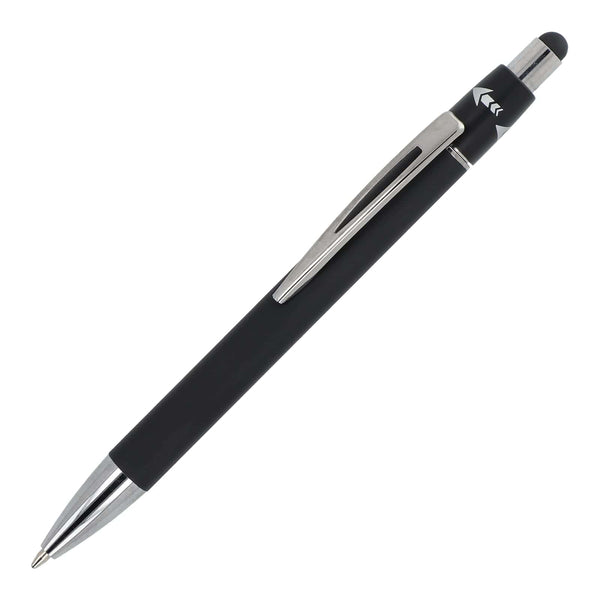 Penna a sfera Spinner in alluminio Nero - personalizzabile con logo