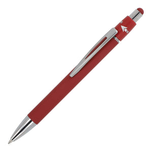 Penna a sfera Spinner in alluminio rosso - personalizzabile con logo