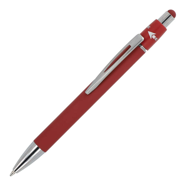 Penna a sfera Spinner in alluminio rosso - personalizzabile con logo