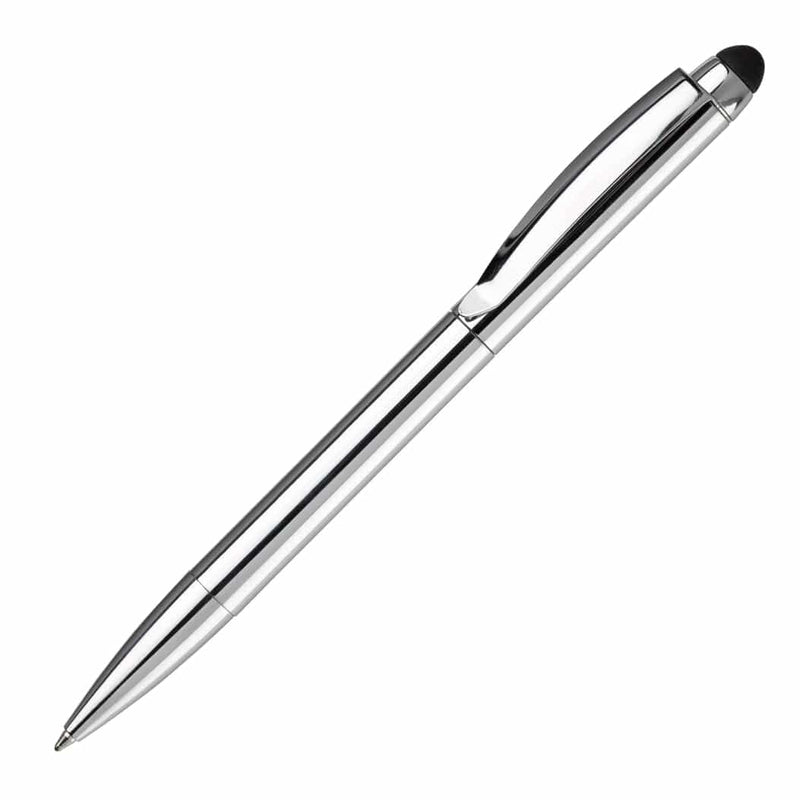 Penna a sfera stylus Modena alluminio - personalizzabile con logo
