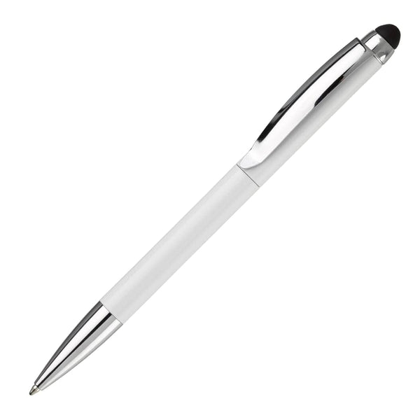 Penna a sfera stylus Modena Bianco - personalizzabile con logo