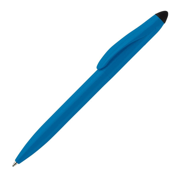 Penna a sfera Stylus Touchy Blu / nero - personalizzabile con logo