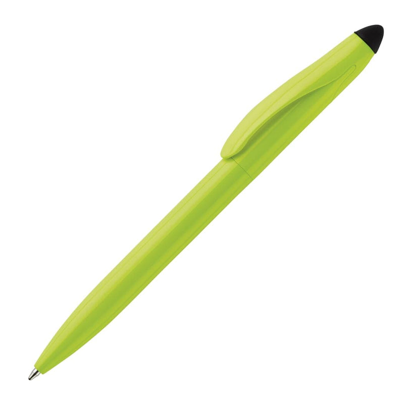 Penna a sfera Stylus Touchy verde calce - personalizzabile con logo