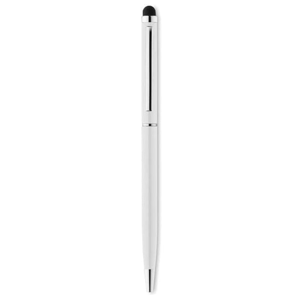 Penna a sfera touch Bianco - personalizzabile con logo