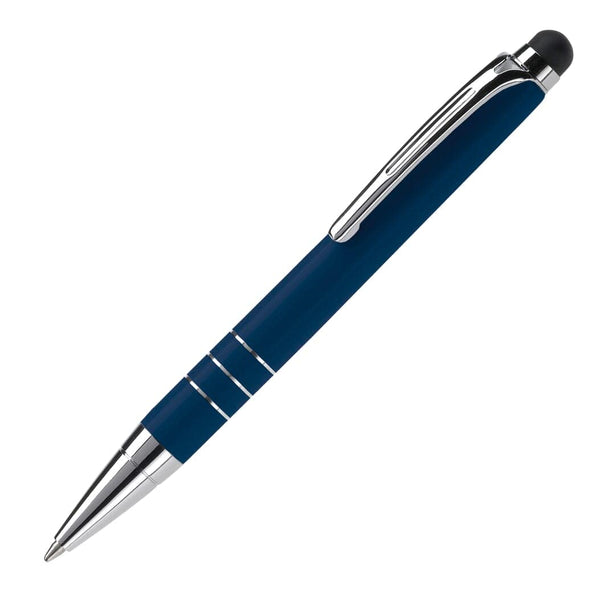 Penna a sfera Touch Screen color blu navy - personalizzabile con logo