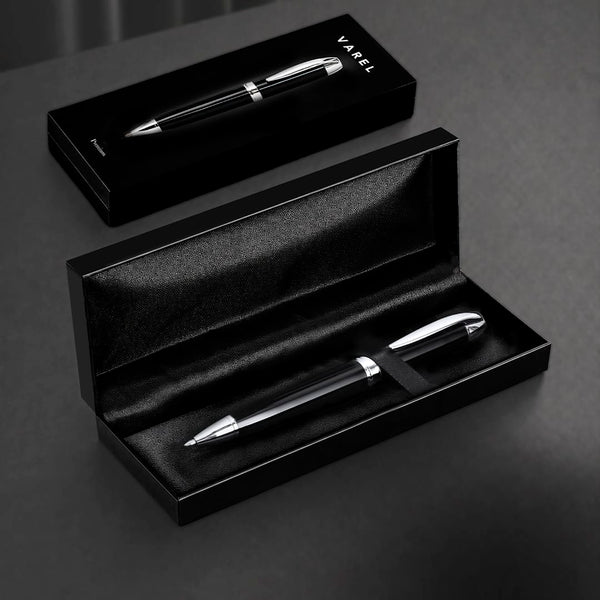 Penna a Sfera Varel nero - personalizzabile con logo