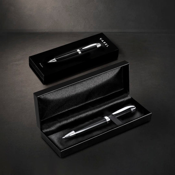 Penna a Sfera Varel nero - personalizzabile con logo