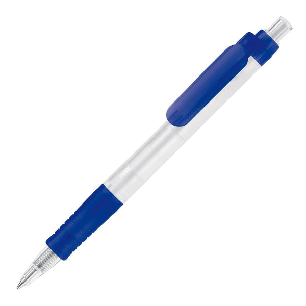 Penna a sfera Vegetal Pen Clear trasparente royal blu navy - personalizzabile con logo