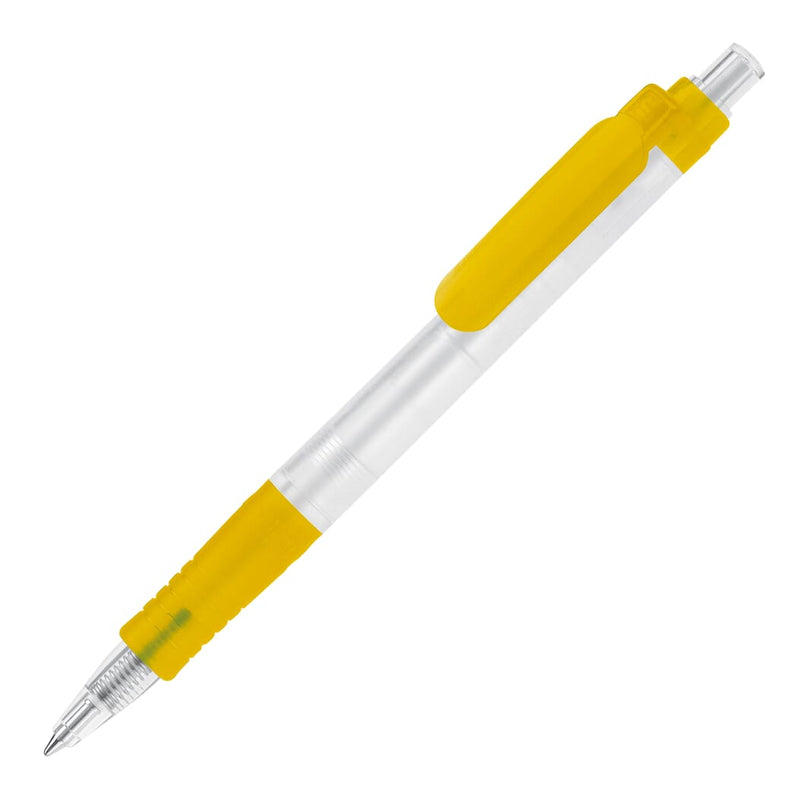 Penna a sfera Vegetal Pen Clear trasparente royal Giallo - personalizzabile con logo