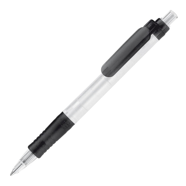 Penna a sfera Vegetal Pen Clear trasparente royal Nero - personalizzabile con logo