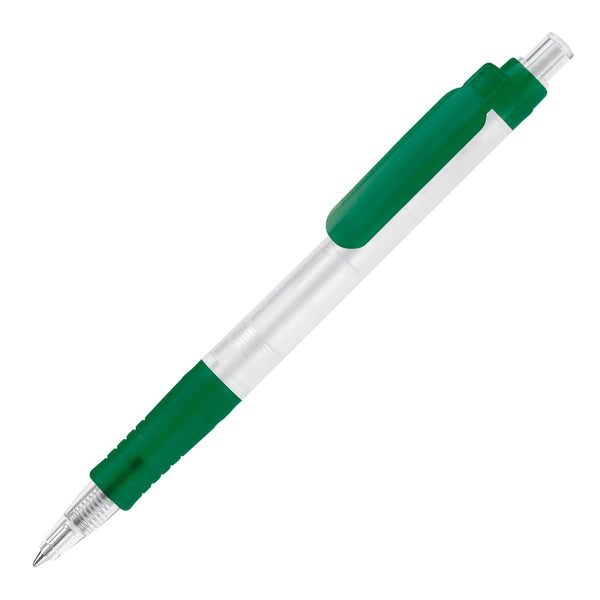 Penna a sfera Vegetal Pen Clear trasparente royal verde - personalizzabile con logo