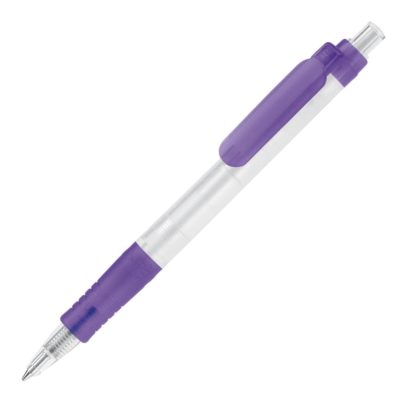 Penna a sfera Vegetal Pen Clear trasparente Violet givré - personalizzabile con logo