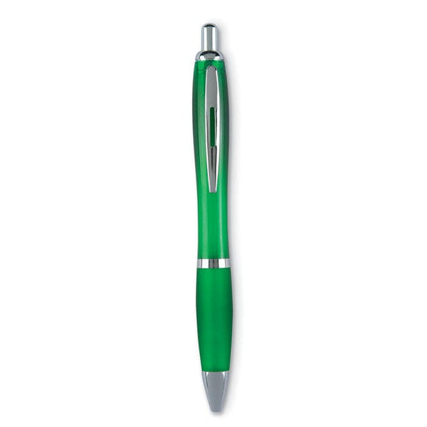 Penna a sfera in ABS Refil nero verde - personalizzabile con logo