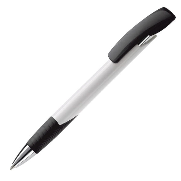 Penna a sfera Zorro Hard Colour Bianco / nero - personalizzabile con logo