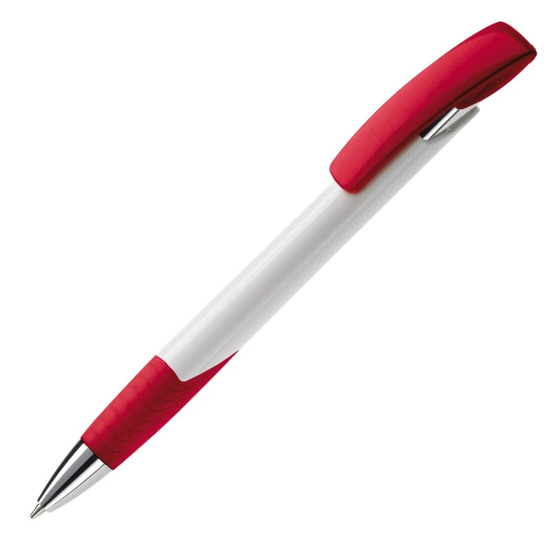 Penna a sfera Zorro Hard Colour Bianco / Rosso - personalizzabile con logo