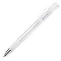 Penna a sfera Zorro Transparent Trasparente / Bianco - personalizzabile con logo