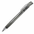 Penna a sfera Zorro Transparent Trasparente / Nero - personalizzabile con logo