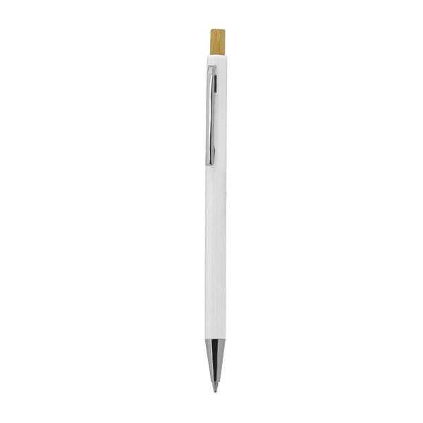 Penna a Sfera Zukry bianco - personalizzabile con logo