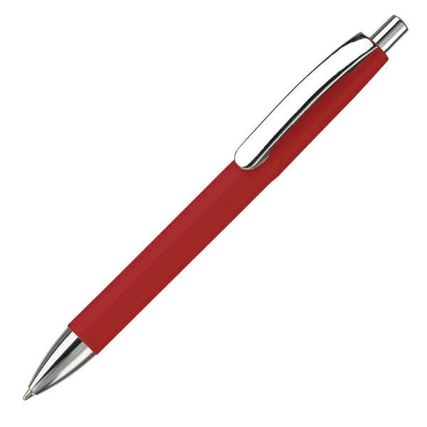 Penna a sferaTexas metal clip Rosso - personalizzabile con logo