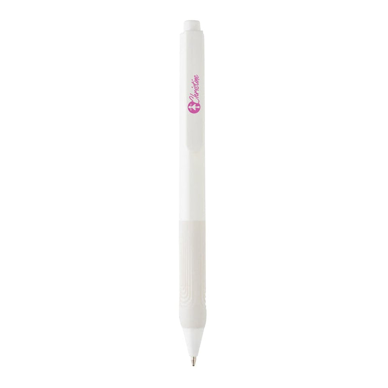 Penna a tinta unita X9 con impugnatura in silicone - personalizzabile con logo