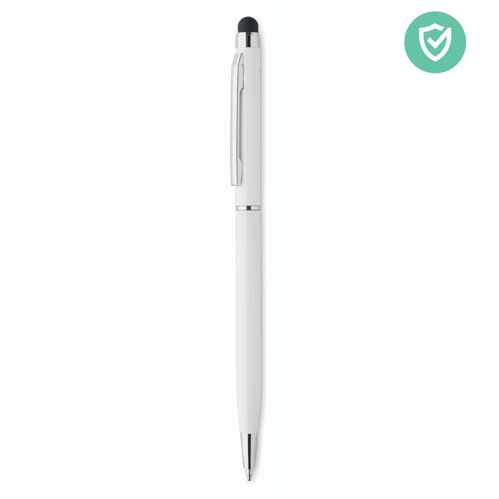 Penna antibatterica touch bianco - personalizzabile con logo