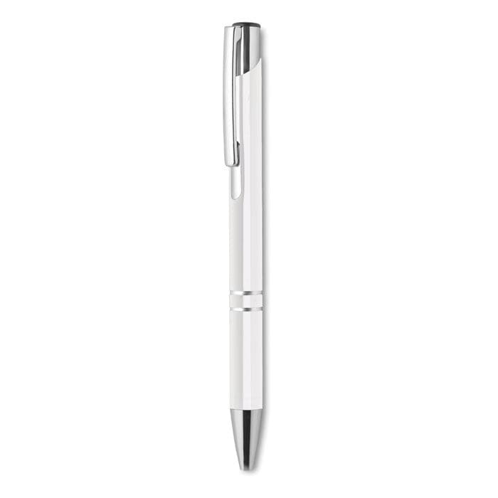 Penna automatica bianco - personalizzabile con logo
