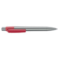Penna deluxe in metallo cromato Cromato / Rosso - personalizzabile con logo