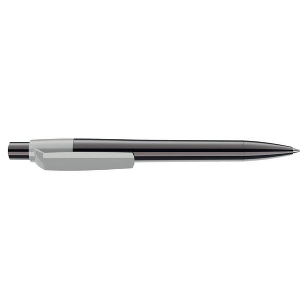 Penna deluxe in metallo cromato Titanio / Grigio - personalizzabile con logo