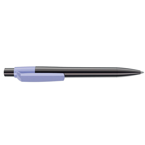 Penna deluxe in metallo cromato Titanio / Lilla - personalizzabile con logo