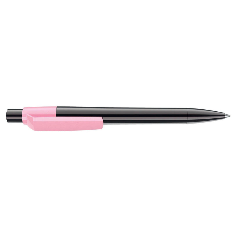 Penna deluxe in metallo cromato Titanio / Rosa - personalizzabile con logo