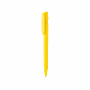 Penna Devin in ABS riciclato GRS giallo - personalizzabile con logo