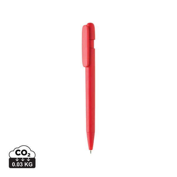 Penna Devin in ABS riciclato GRS rosso - personalizzabile con logo