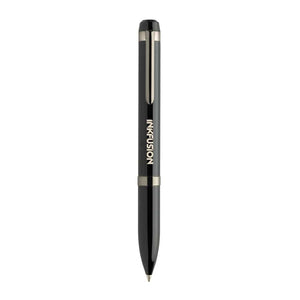 Penna di lusso Swiss Peak OSLO in acciaio nero - personalizzabile con logo