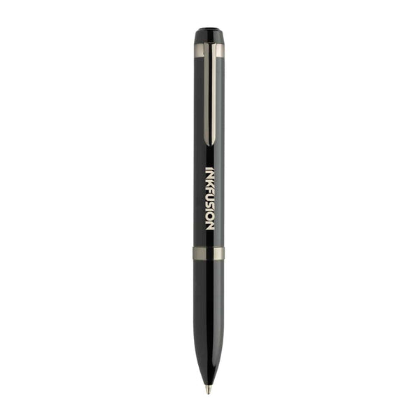 Penna di lusso Swiss Peak OSLO in acciaio nero - personalizzabile con logo