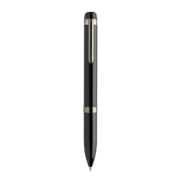 Penna di lusso Swiss Peak OSLO in acciaio nero - personalizzabile con logo