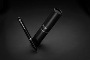 Penna di lusso Swiss Peak OSLO in acciaio nero - personalizzabile con logo