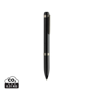 Penna di lusso Swiss Peak OSLO in acciaio nero - personalizzabile con logo