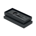 Penna e portachiavi in PU Nero - personalizzabile con logo