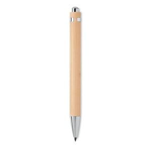 Penna eterna con pulsante beige - personalizzabile con logo