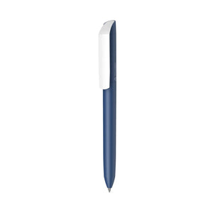 PENNA FLOW PURE RECYCLED - clip bianca blu - personalizzabile con logo