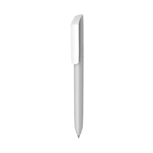 PENNA FLOW PURE RECYCLED - clip bianca grigio - personalizzabile con logo