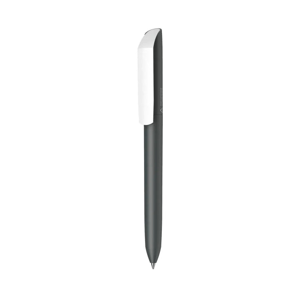 PENNA FLOW PURE RECYCLED - clip bianca nero - personalizzabile con logo