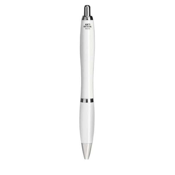Penna fusto antibatterico bianco - personalizzabile con logo